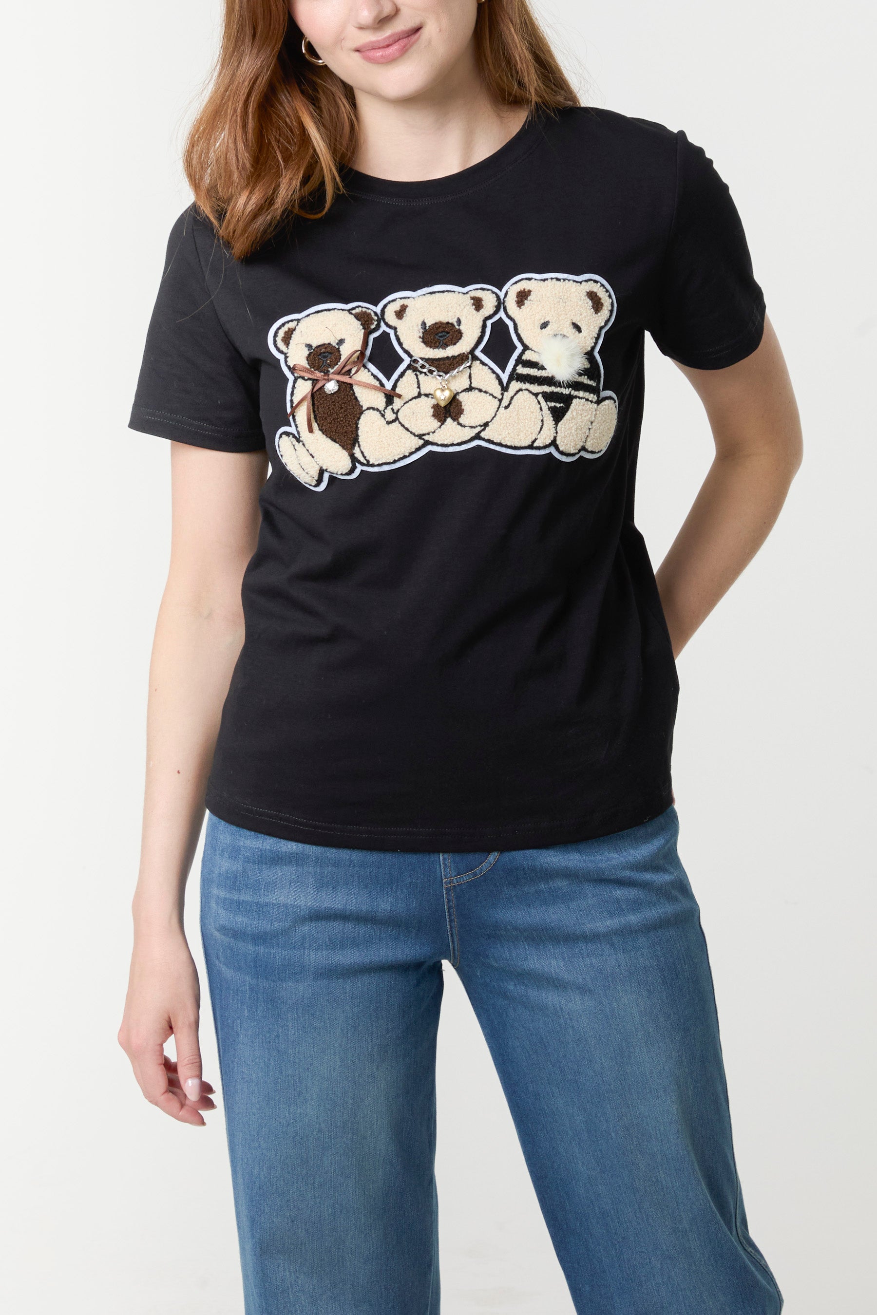 Adorned Three Teddy Bears T-Shirt