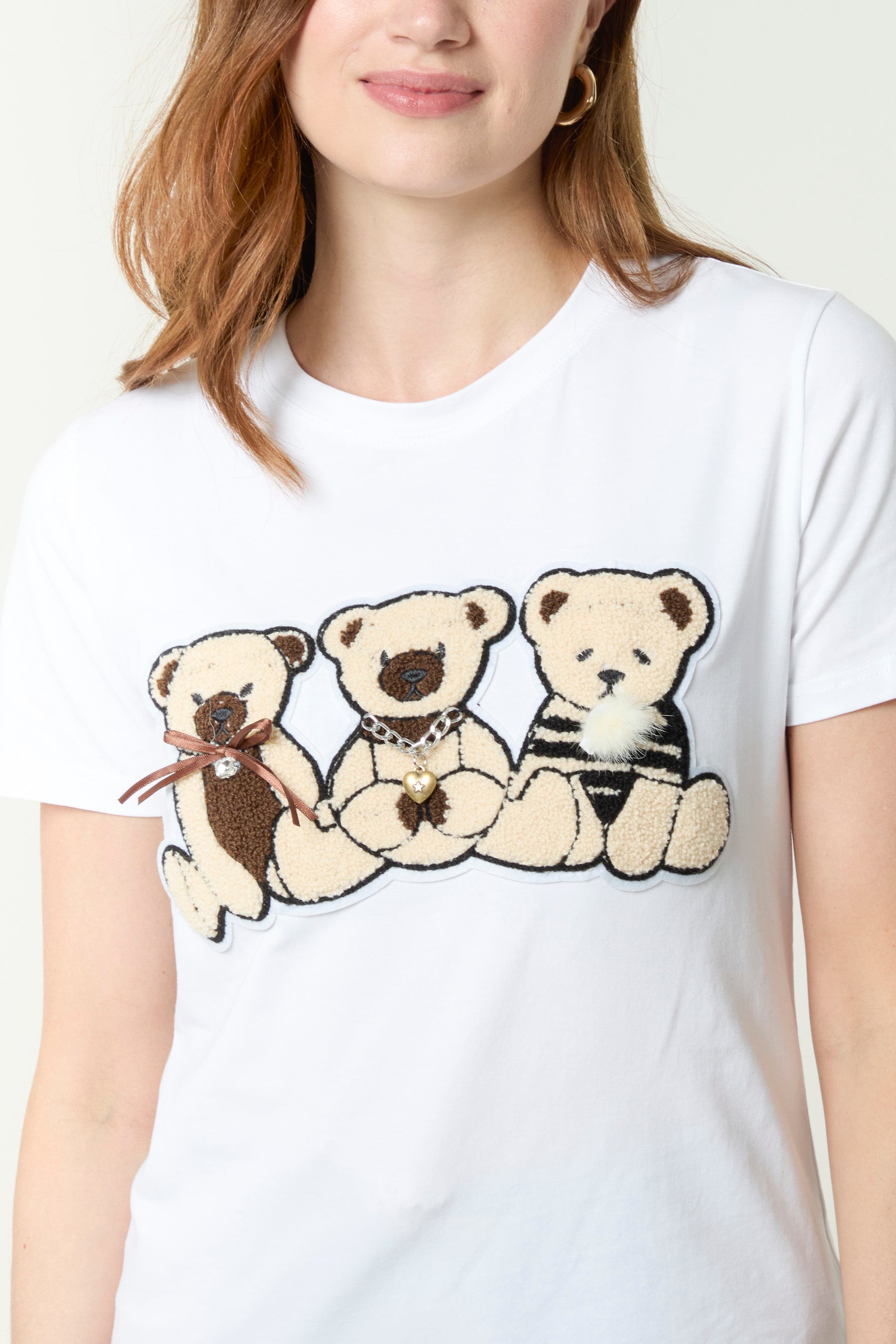 Adorned Three Teddy Bears T-Shirt