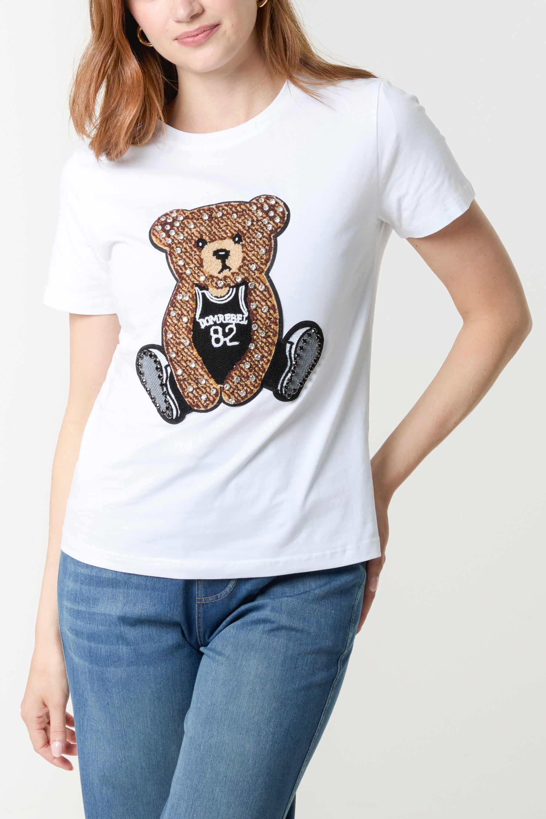 Embellished Teddy Bear T-Shirt