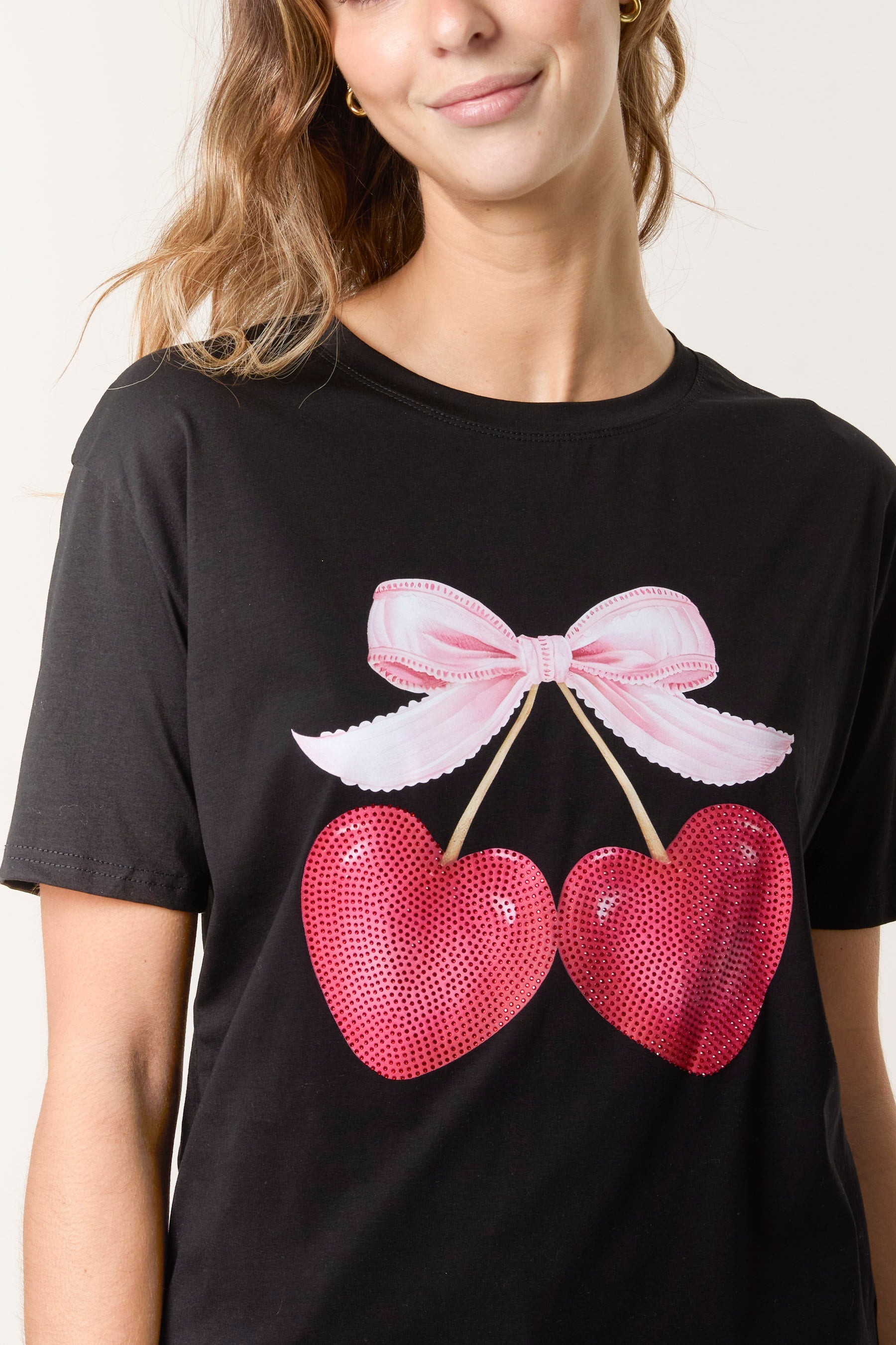 Cherry Heart & Bow T-Shirt